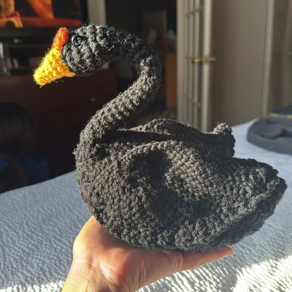 Handcrafted Black Swan Cat Toy